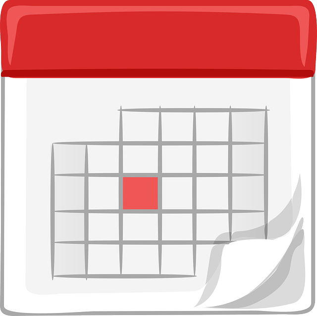 תמונה של לוח שנה קטן בצבע לבן ואדום